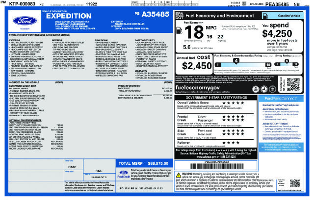 Used 2023 Ford Expedition Platinum AWD/4WD image 3