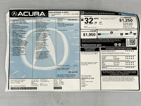 Used 2026 Acura Integra A-Spec FWD image 9