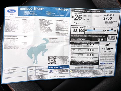 Used 2024 Ford Bronco Sport Outer Banks w/ Tech Package image 53