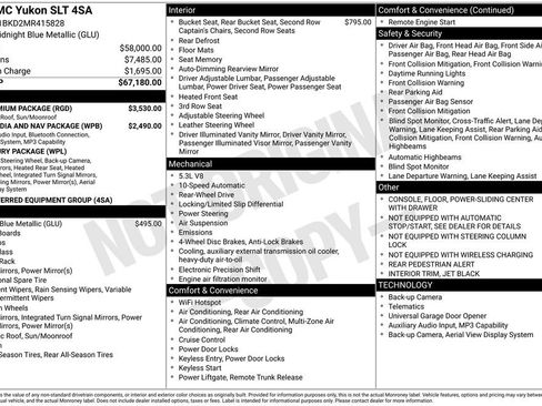 Used 2021 GMC Yukon SLT w/ SLT Premium Package image 3