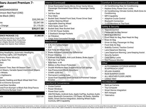 Used 2022 Subaru Ascent Premium w/ Convenience Package AWD/4WD image 7