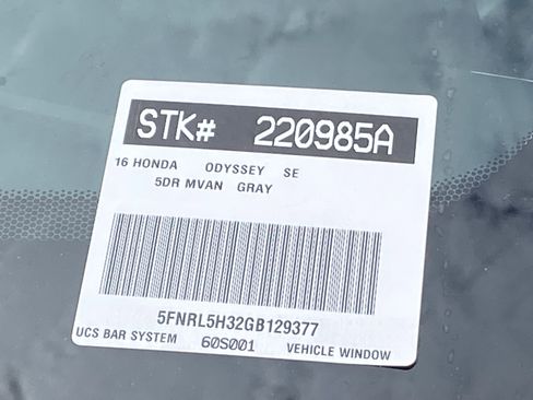 Used 2016 Honda Odyssey SE image 10