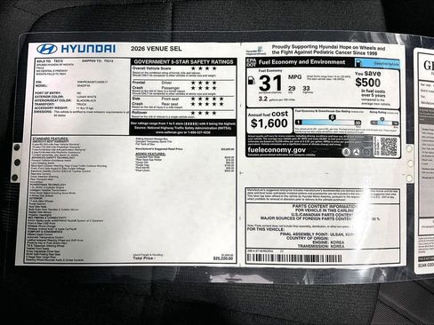 New 2026 Hyundai Venue SEL image 32