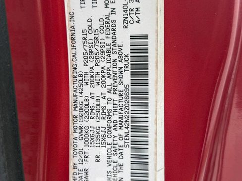 Used 2002 Toyota Tacoma 2WD Regular Cab image 51