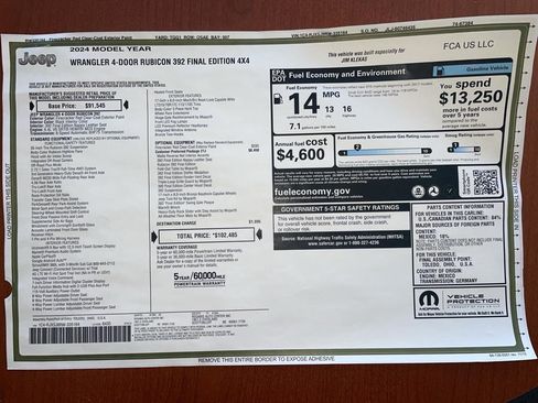 New 2024 Jeep Wrangler Unlimited Rubicon 392 image 27