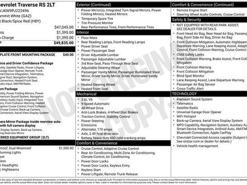 Used 2023 Chevrolet Traverse RS AWD/4WD image 20