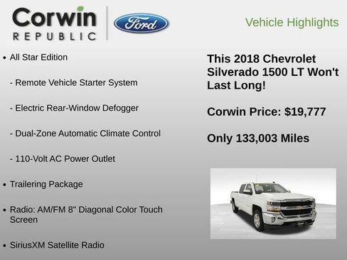 Used 2018 Chevrolet Silverado 1500 LT w/ All Star Edition image 6