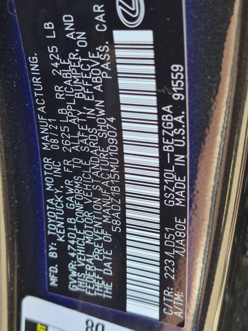 Used 2021 Lexus ES 350 w/ Premium Package FWD image 15