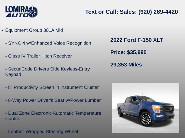Used 2022 Ford F150 XLT w/ Equipment Group 301A Mid AWD/4WD image 8