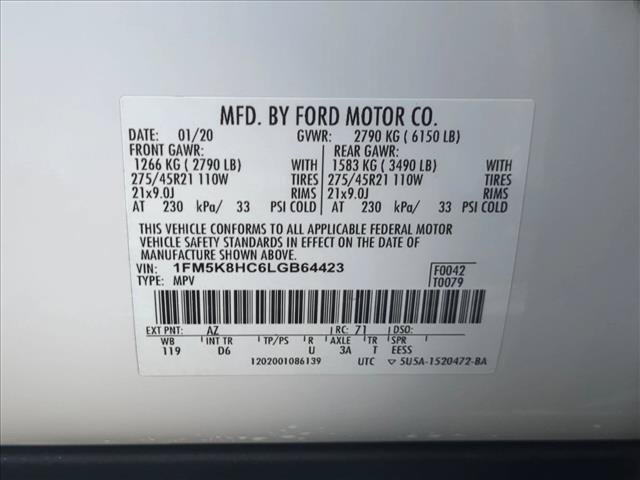 Used 2020 Ford Explorer Platinum w/ Premium Technology Package AWD/4WD image 28