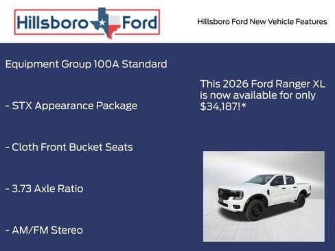 New 2026 Ford Ranger XL w/ Trailer Tow Package RWD image 5