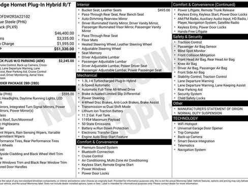 New 2024 Dodge Hornet R/T Plus w/ Tech Pack Plus w/o Parking AWD/4WD image 6