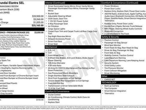 Used 2021 Hyundai Elantra SEL w/ Convenience + Premium Package image 38