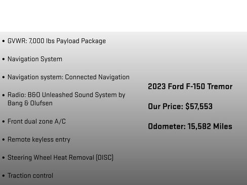 Used 2023 Ford F150 Tremor w/ Equipment Group 402A High image 6