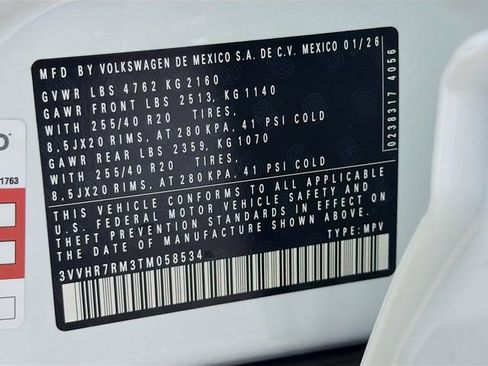 New 2026 Volkswagen Tiguan SE R-Line FWD image 32