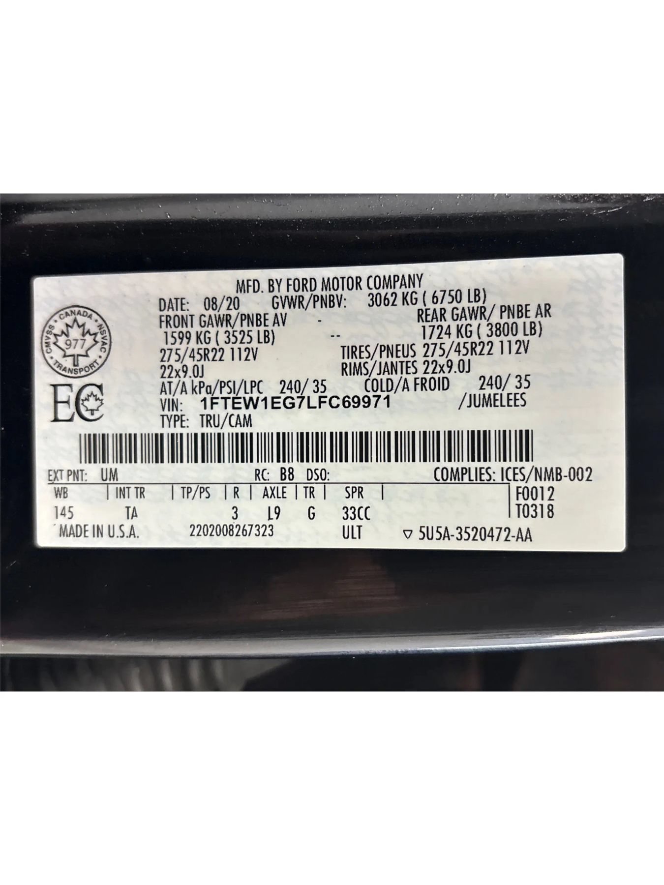 Used 2020 Ford F150 Limited AWD/4WD image 28