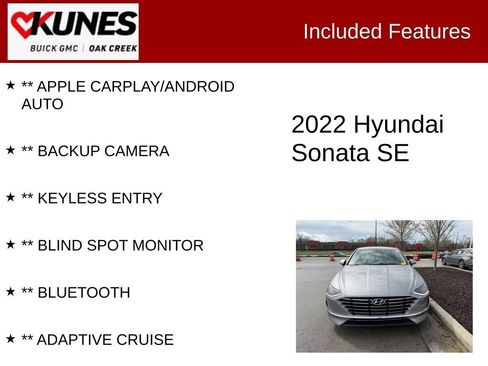 Used 2022 Hyundai Sonata SE image 2