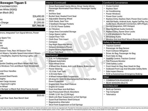Certified 2022 Volkswagen Tiguan S image 42
