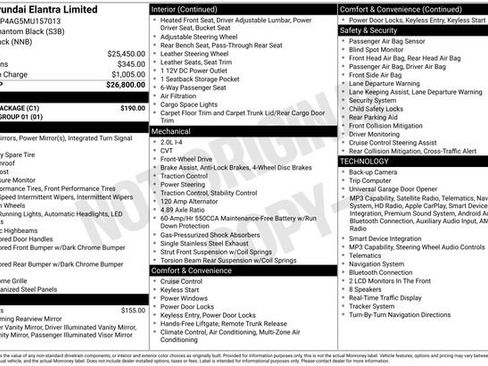 Used 2021 Hyundai Elantra Limited w/ Cargo Package FWD image 4