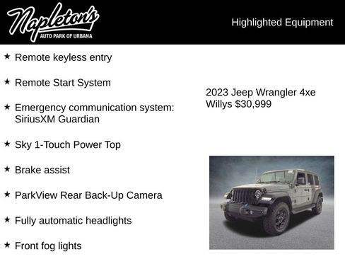 Used 2023 Jeep Wrangler Unlimited w/ Sun & Screen Package AWD/4WD image 9
