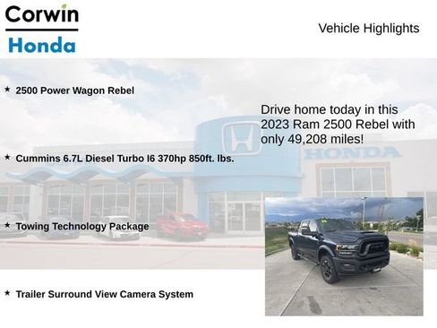 Used 2023 RAM 2500 Rebel w/ Level 2 Equipment Group AWD/4WD image 7