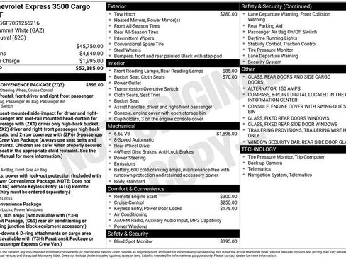 New 2025 Chevrolet Express 3500 w/ Driver Convenience Package RWD image 25