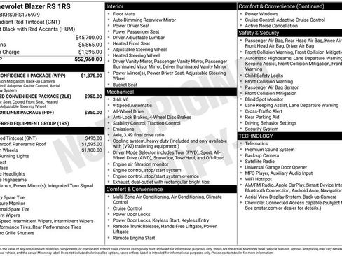 Certified 2024 Chevrolet Blazer RS w/ Driver Confidence II Package AWD/4WD image 7