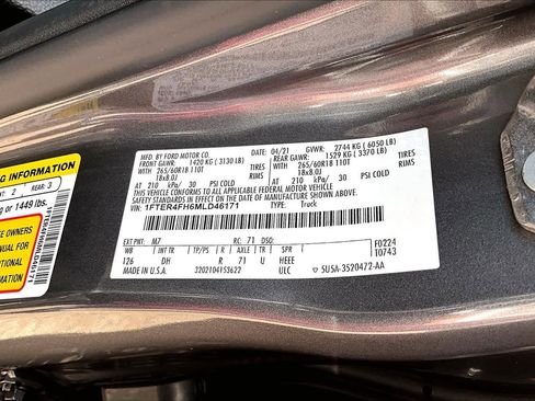 Used 2021 Ford Ranger Lariat w/ Equipment Group 501A High AWD/4WD image 36