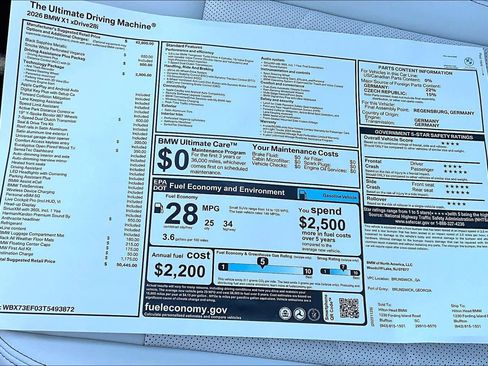 New 2026 BMW X1 xDrive28i w/ Technology Package image 18