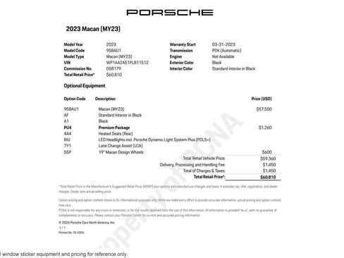 Used 2023 Porsche Macan AWD/4WD image 2