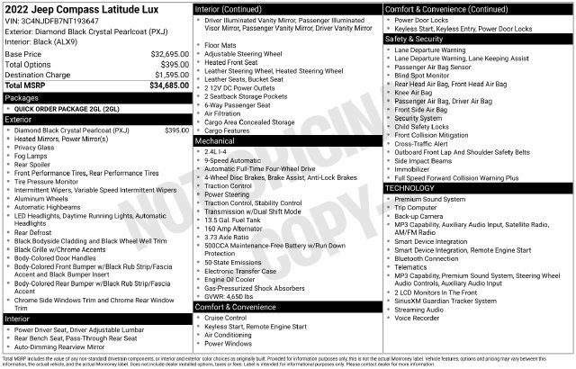 Used 2022 Jeep Compass Latitude AWD/4WD image 2