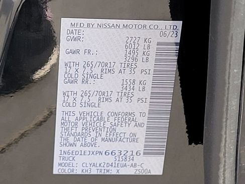 Used 2023 Nissan Frontier Pro-X w/ Technology Package image 16