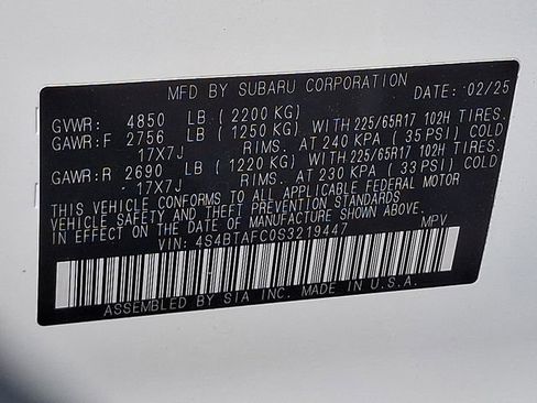 Certified 2025 Subaru Outback Premium image 28