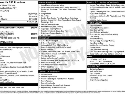 Used 2022 Lexus NX 350 350 Premium image 47
