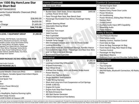 Used 2019 RAM 1500 Big Horn RWD image 33