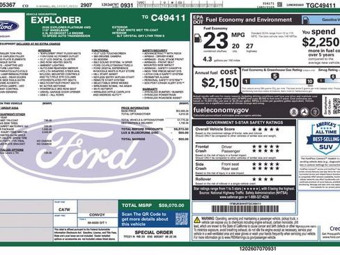 New 2026 Ford Explorer Platinum w/ LUX Leather Package AWD/4WD image 24