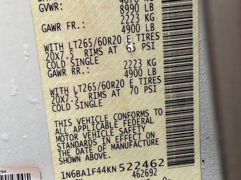 Used 2019 Nissan Titan Platinum Reserve w/ Platinum Utility Package image 33