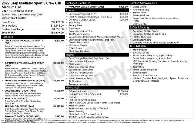 Used 2022 Jeep Gladiator Sport AWD/4WD image 40