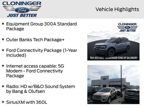 New 2026 Ford Bronco Sport Outer Banks w/ Outer Banks Tech Package+ AWD/4WD image 9
