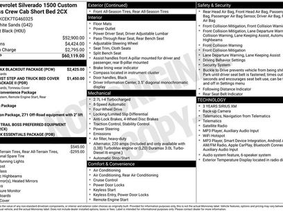 New 2026 Chevrolet Silverado 1500 Custom Trail Boss w/ Turbomax Blackout Package