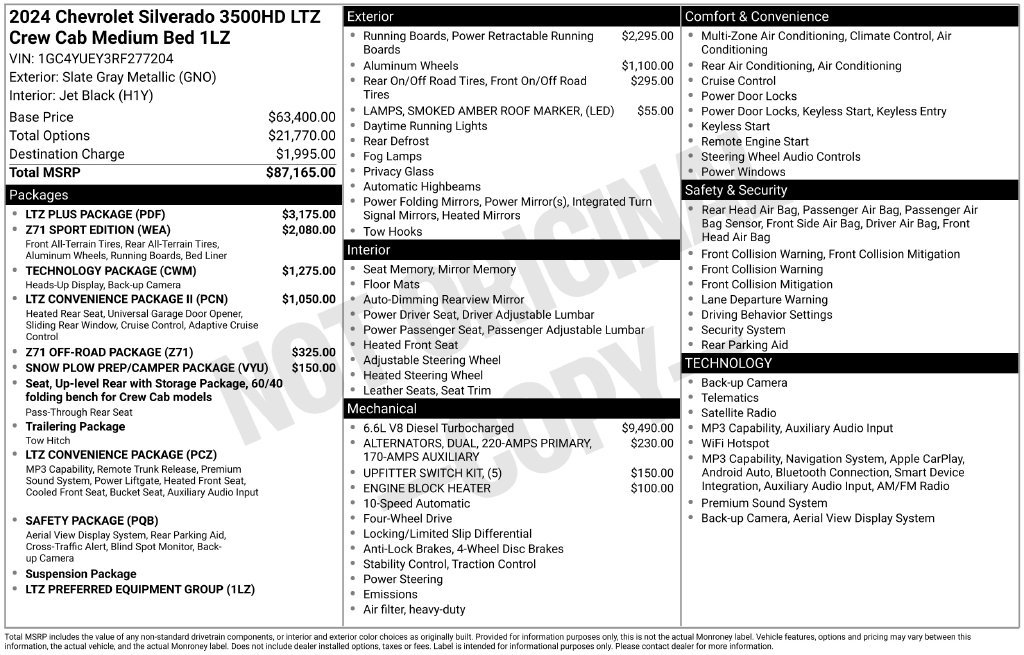 Used 2024 Chevrolet Silverado 3500 LTZ w/ LTZ Plus Package AWD/4WD image 42