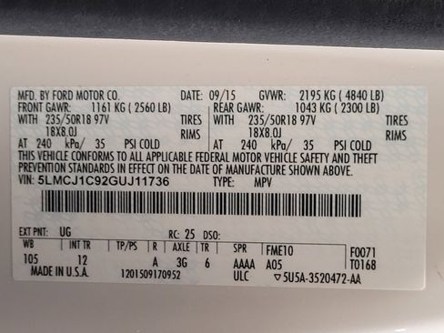 Used 2016 Lincoln MKC Premiere FWD image 33