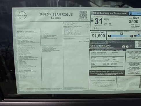 New 2026 Nissan Rogue SV AWD/4WD image 7