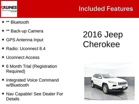 Used 2016 Jeep Cherokee Latitude w/ Safety/Convenience Group AWD/4WD image 3