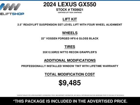 Used 2024 Lexus GX 550 w/ Accessory Package (2T) AWD/4WD image 2