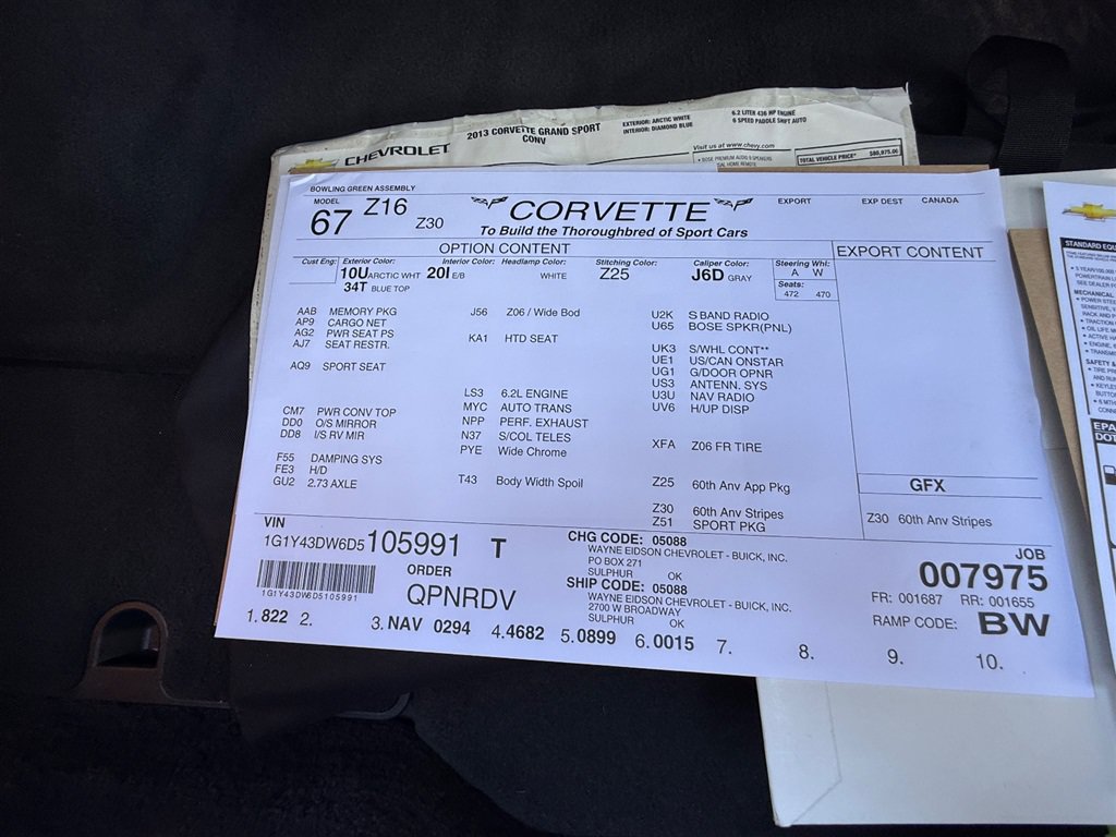 Used 2013 Chevrolet Corvette Grand Sport w/ 4LT Preferred Equipment Group RWD image 82