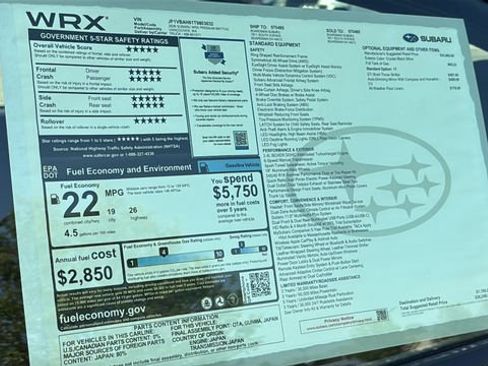 New 2026 Subaru WRX Premium AWD/4WD image 29