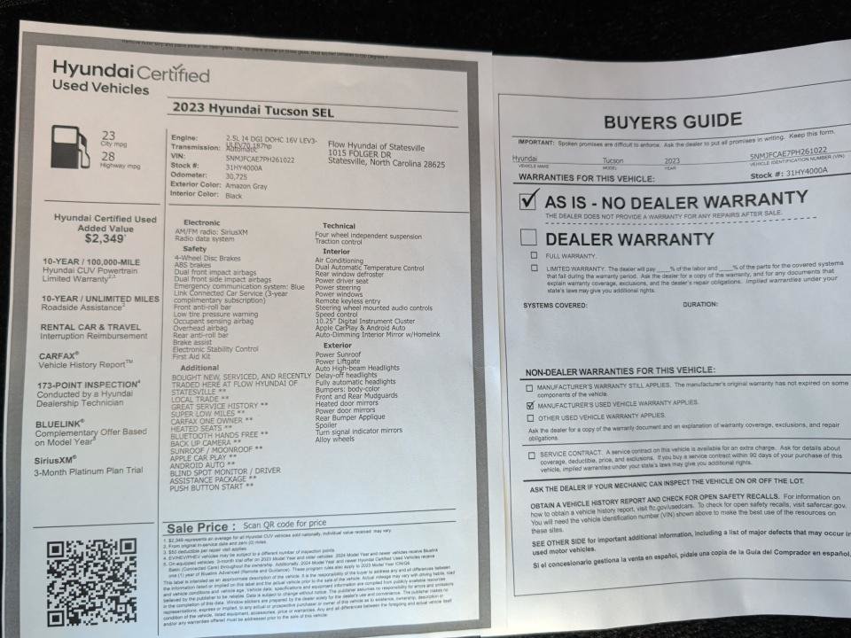 Certified 2023 Hyundai Tucson SEL w/ Convenience Package AWD/4WD image 33
