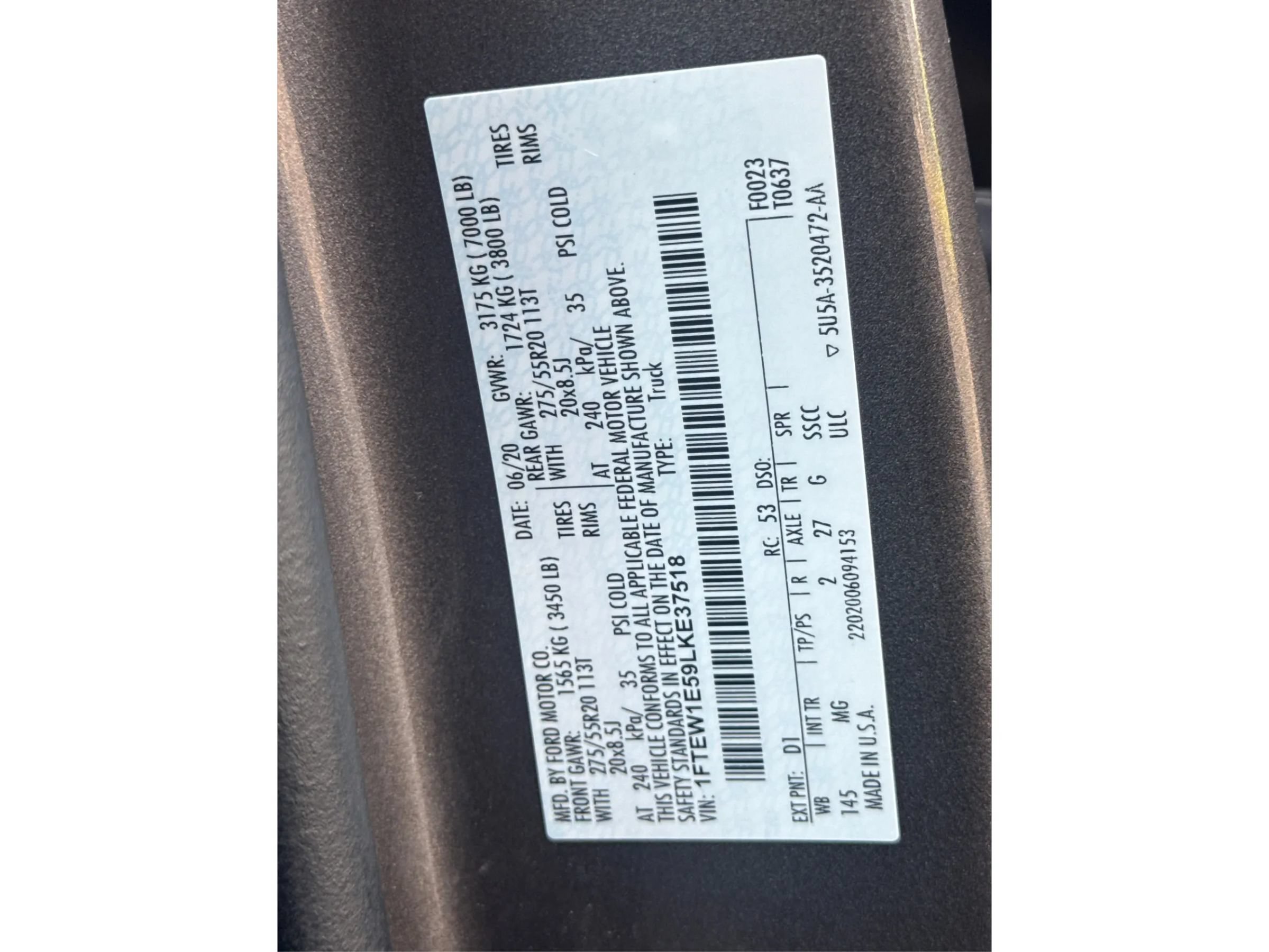 Used 2020 Ford F150 XLT w/ Equipment Group 302A Luxury AWD/4WD image 58
