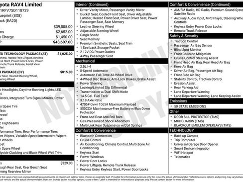 New 2025 Toyota RAV4 Limited w/ Advanced Technology Package image 56